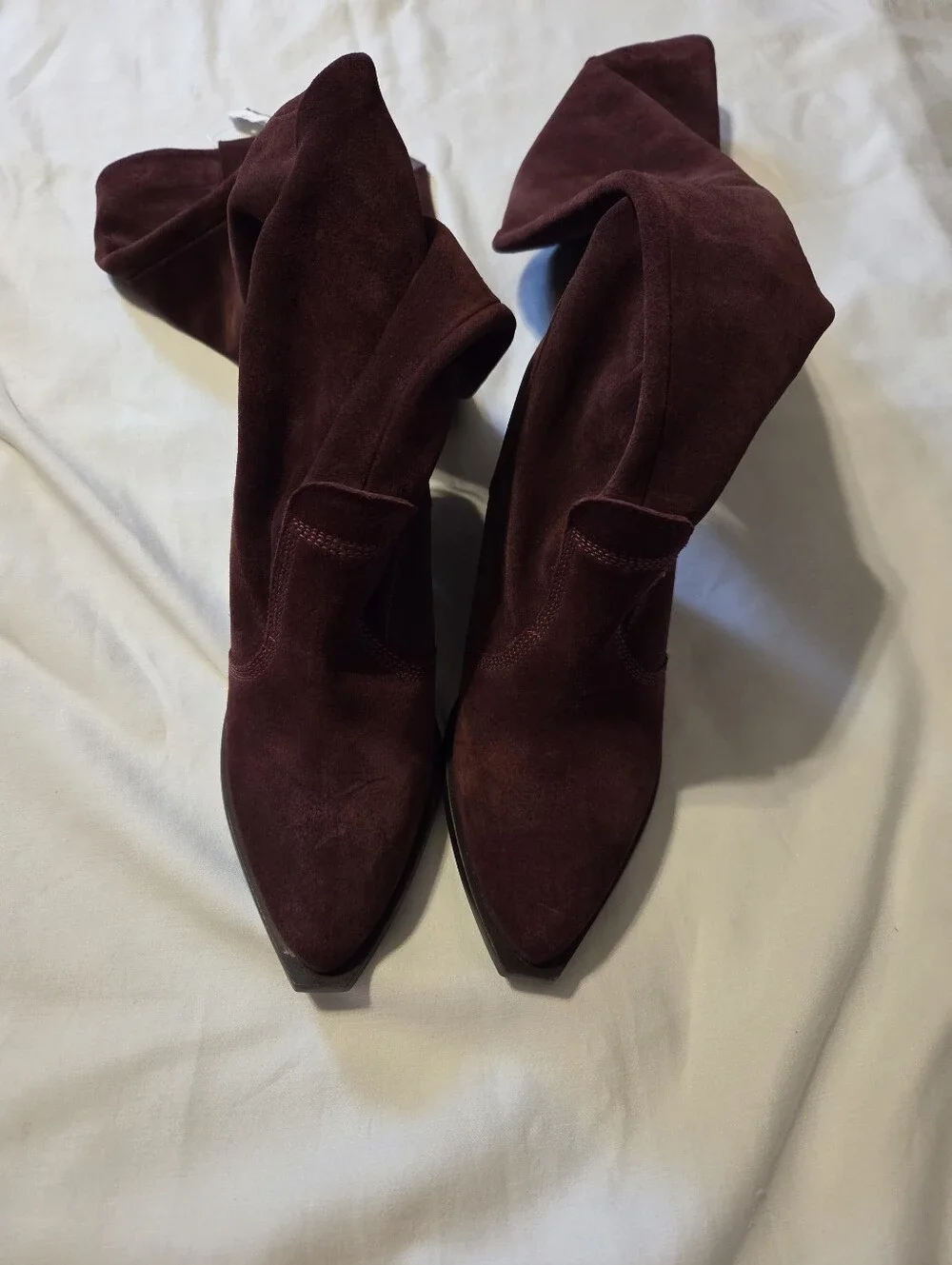 Free People Triple Crown Over The Knee Boot Espresso Suede, NWOT